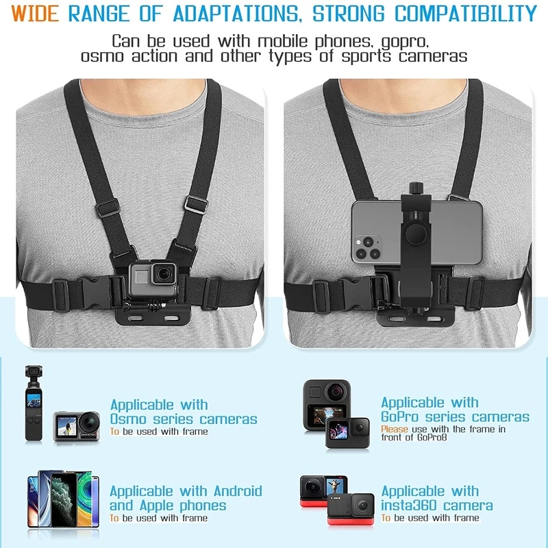 Sangle de poitrine pour téléph - Gopro Action Camera Hero 11 Black avis et prix